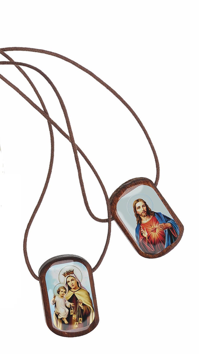 Intercession Catholic Scapular (Traditional Brown - Medium) - Image 1